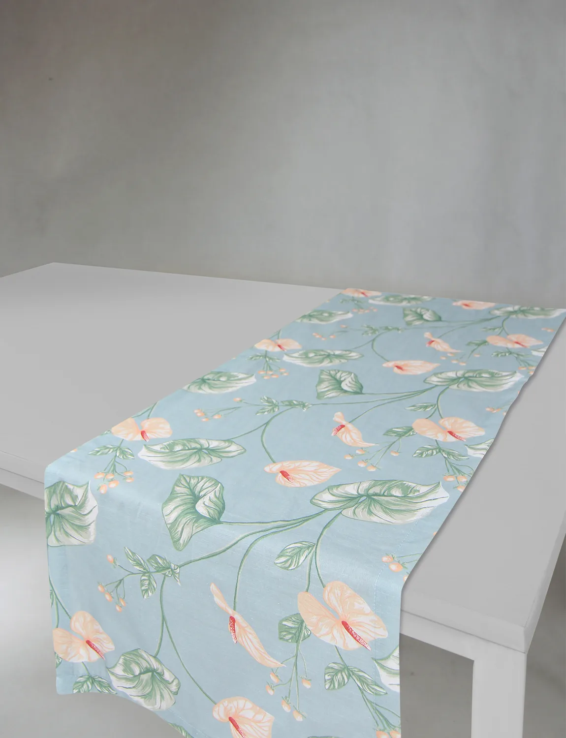 Løpere - Adella (turkis) (Størrelse: 40 x 140 cm)