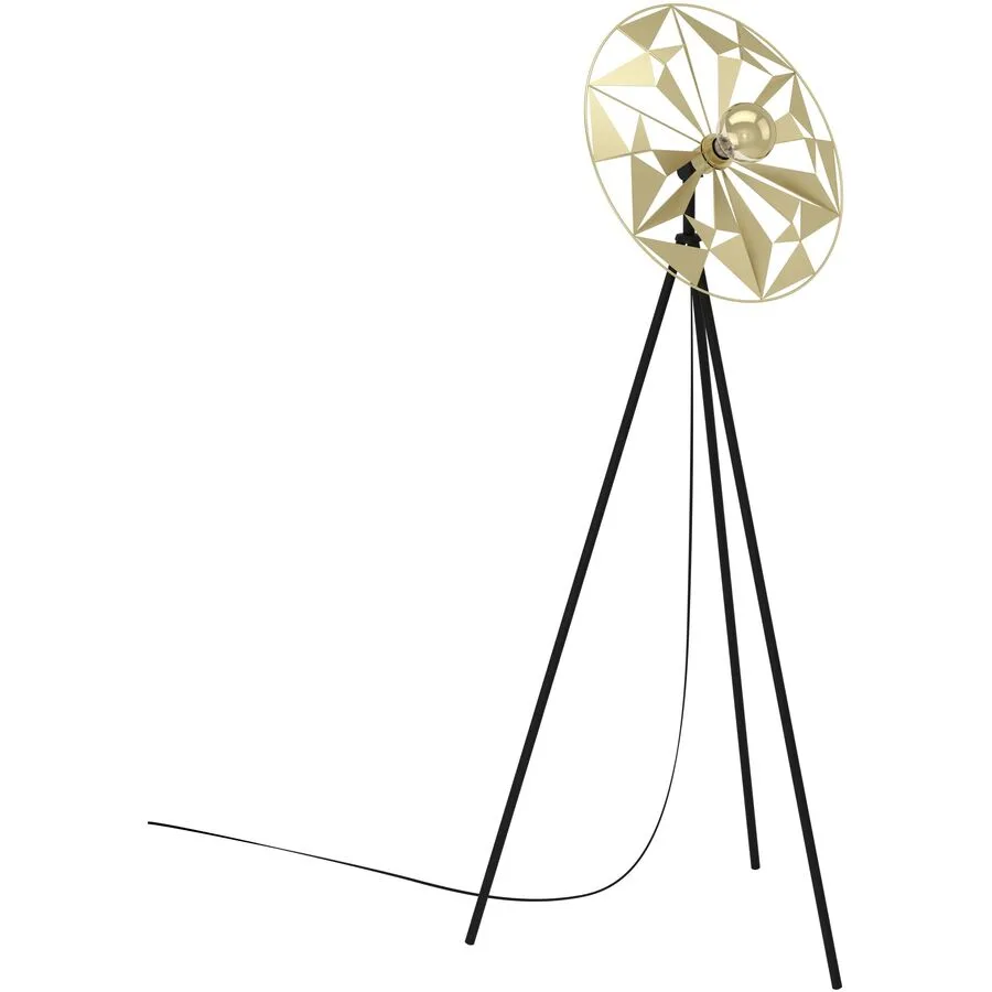 Eglo Stehlampe Castanuelo Gold/Schwarz Stahl 27 cm 152 cm - Farbe: schwarz-gold