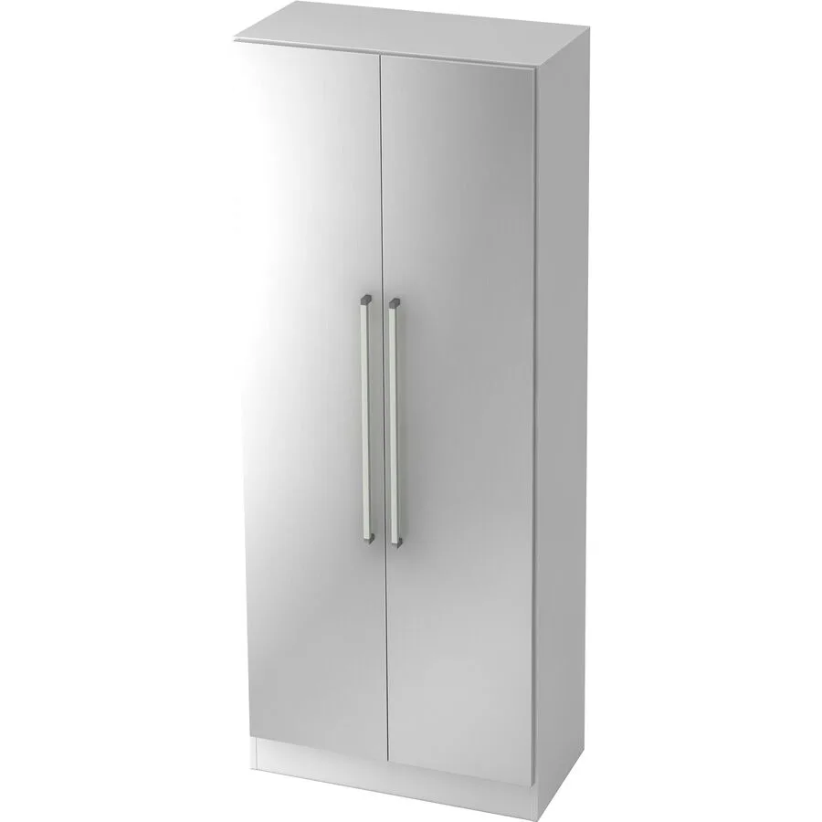 Garderobenschrank Office silber Holzwerkstoff B 80 T 42 cm H 200.4 cm