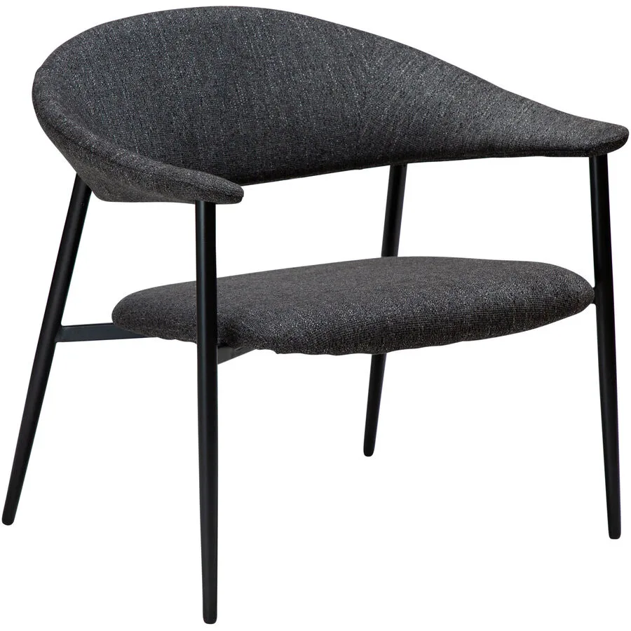 DAN-FORM Sessel Rover black Stoff B 76 T 72 H 74 cm