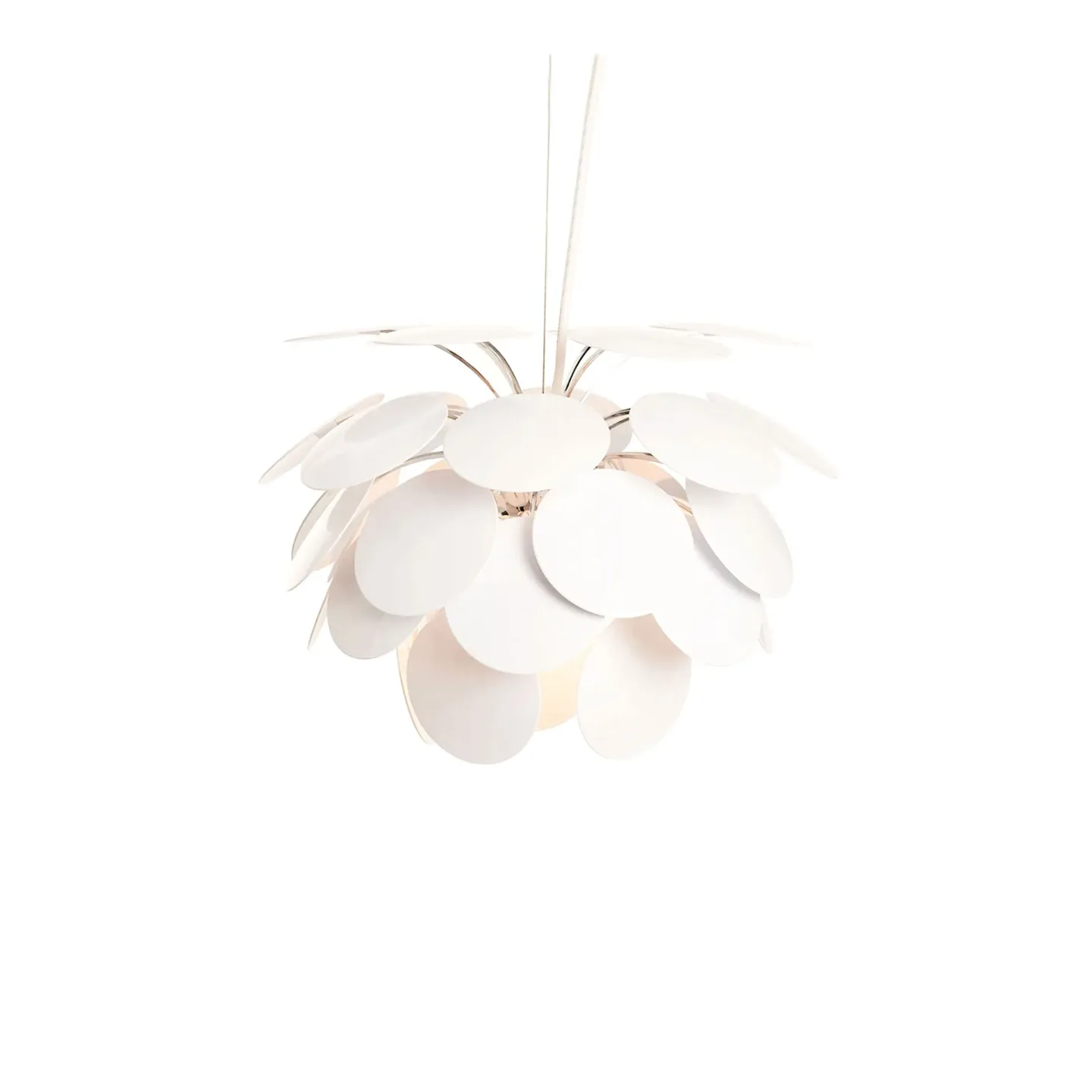 Marset - Discoco (53) Susp, White (RAL 9003) Susp, Wire 5M - Pendellampor - Christophe Mathieu - Metall/Plast