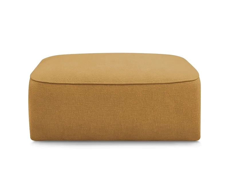 Hocker BOBOCHIC LEOPOLD 90x96x42cm stoff mit textur gelb