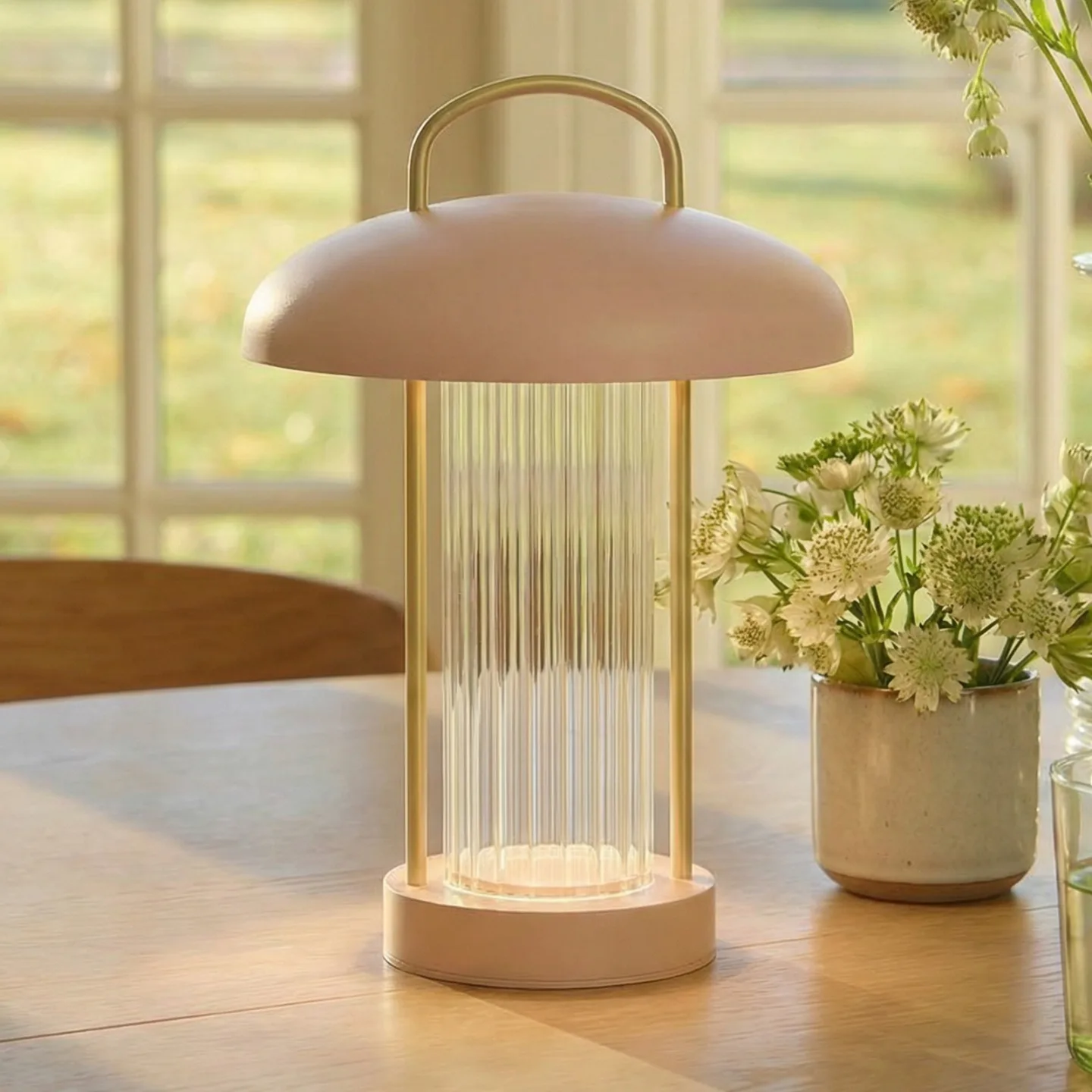 Mirano Portable Tischleuchte Støvet Rosa - Nordlux - Wohnzimmer - Skandinavisch - Metall - Mit Schirm