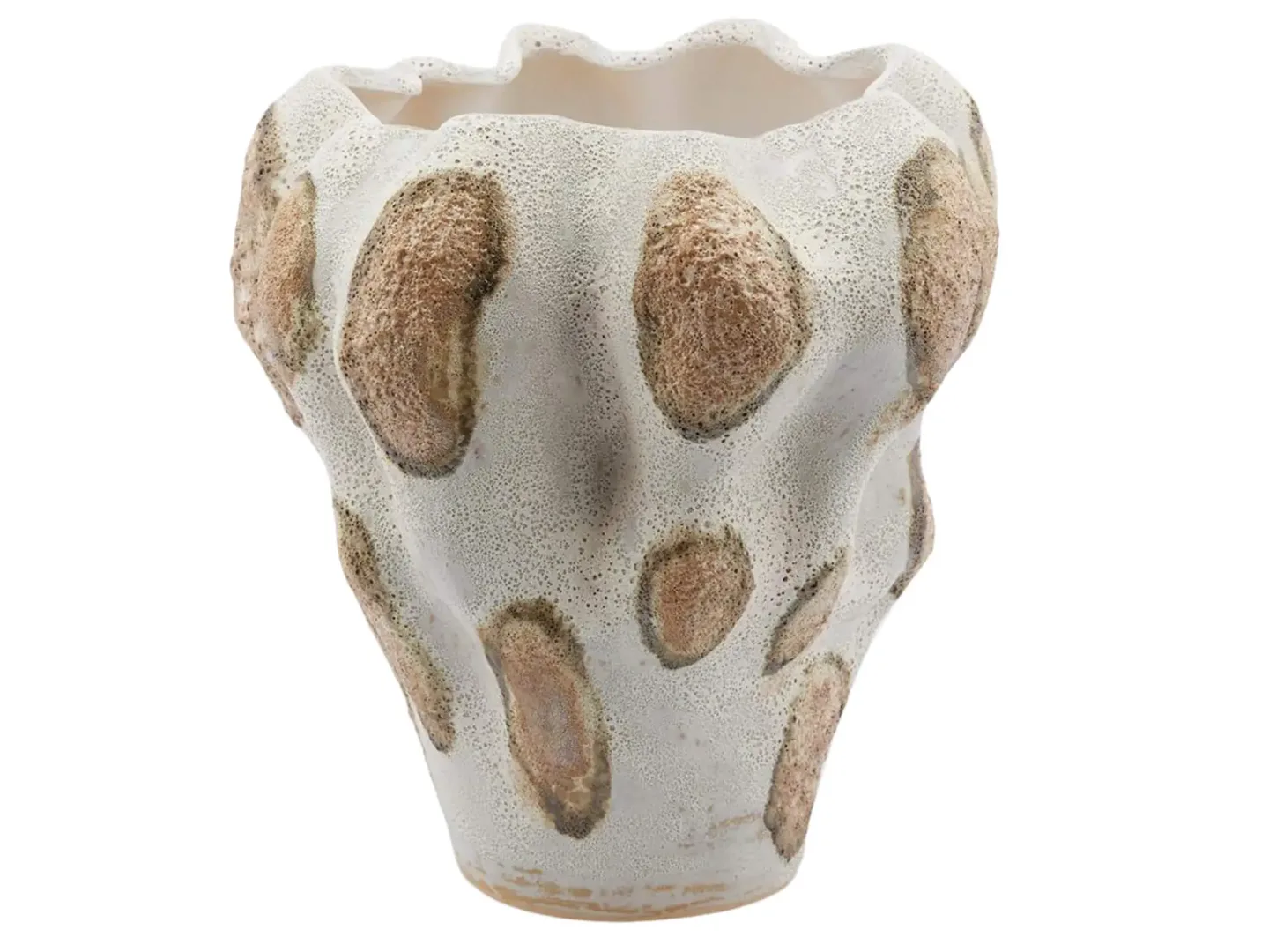 Edg Vase Mohnkapsel Weiss Caramel H: 31 cm | Schubiger Möbel