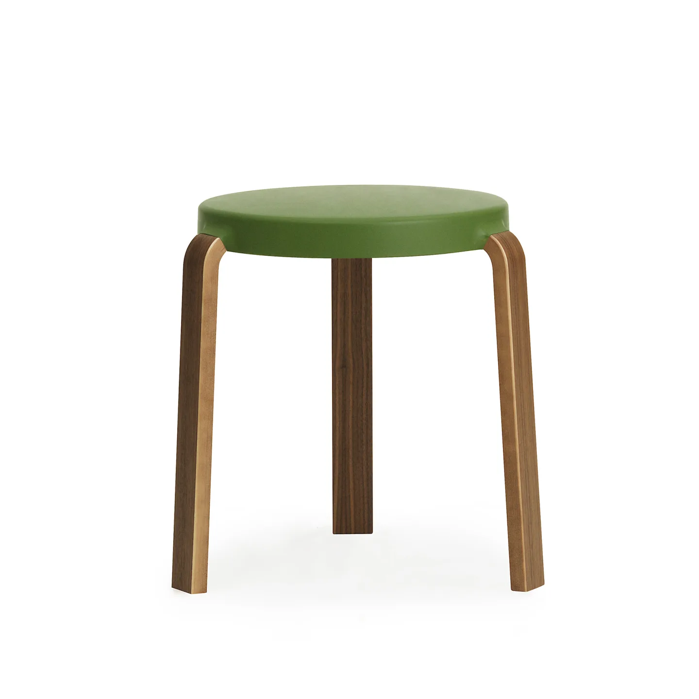 Normann Copenhagen - Tap Stool Walnut Olive - Pallar - Simon Legald - Grön - Trä/Plast