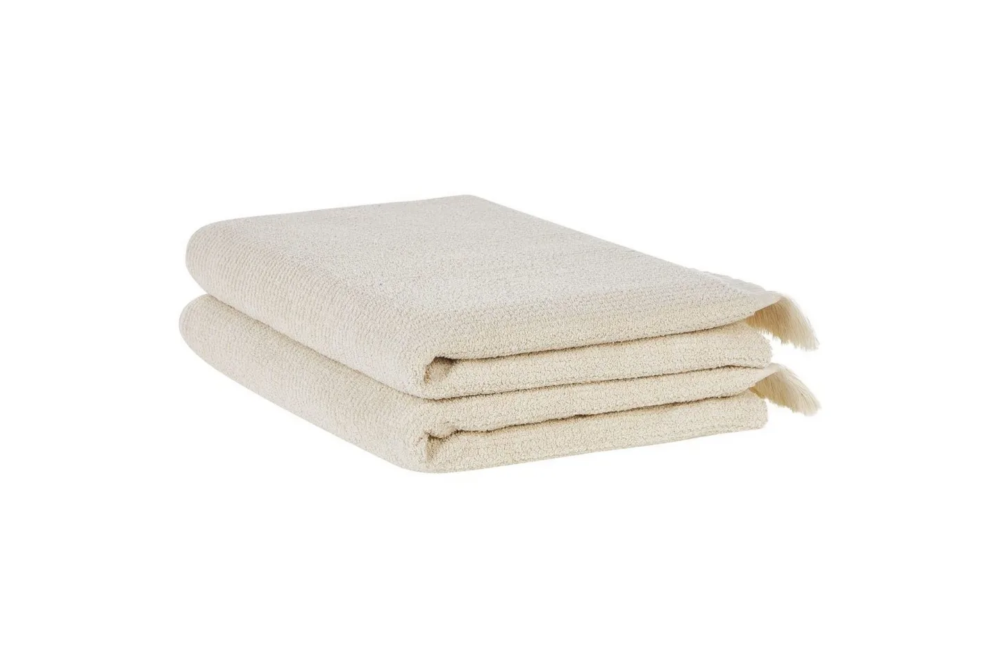 Handduk Atiu set om 2 Beige - Beige