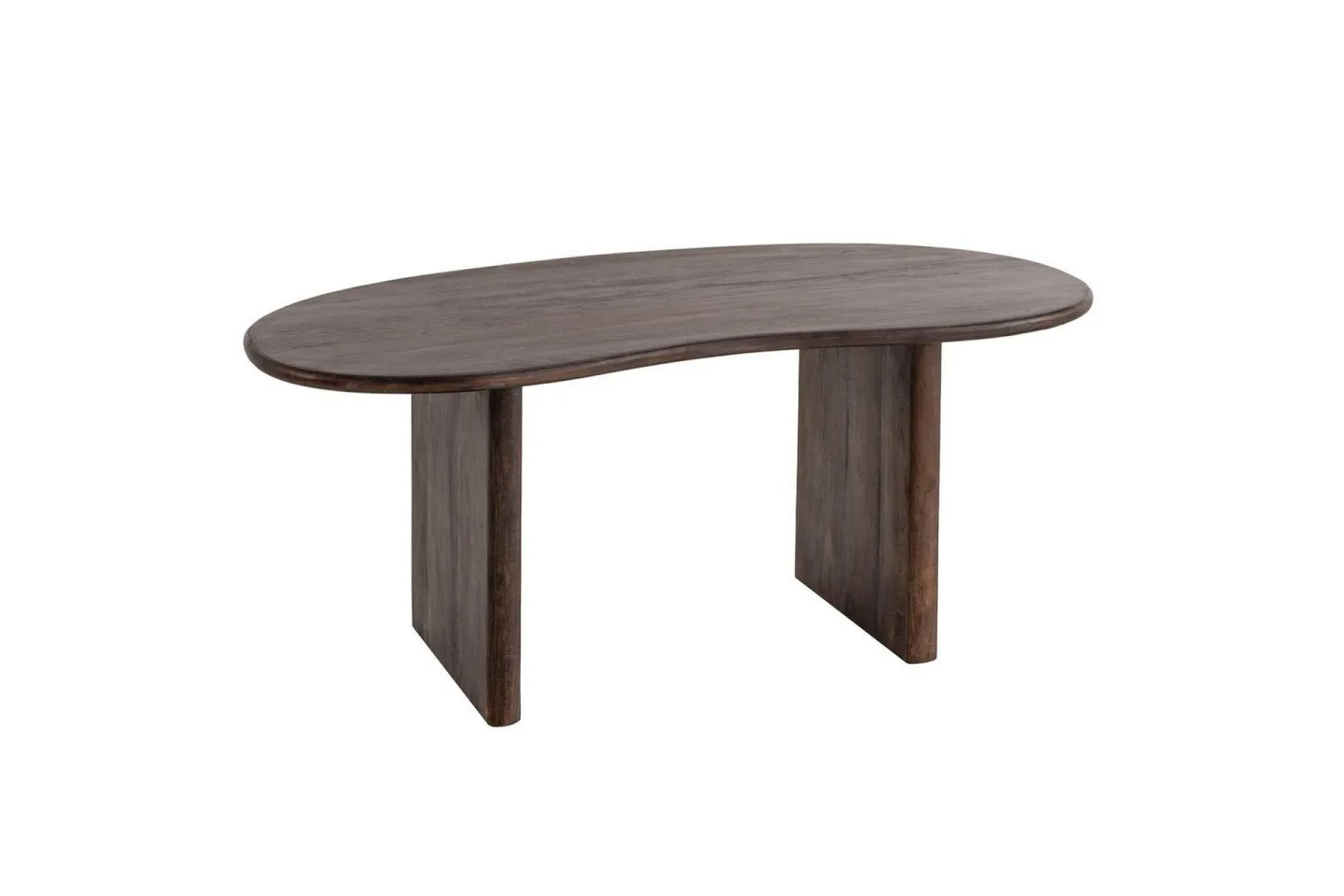 Skrivbord Wohnling Massivt trä 180 cm retro hemarbete njurform lantstil -