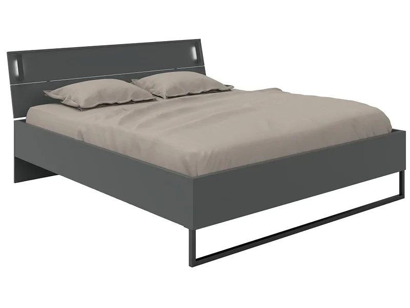 Bett MIDNIGHT 180x200cm spanplatte grafit