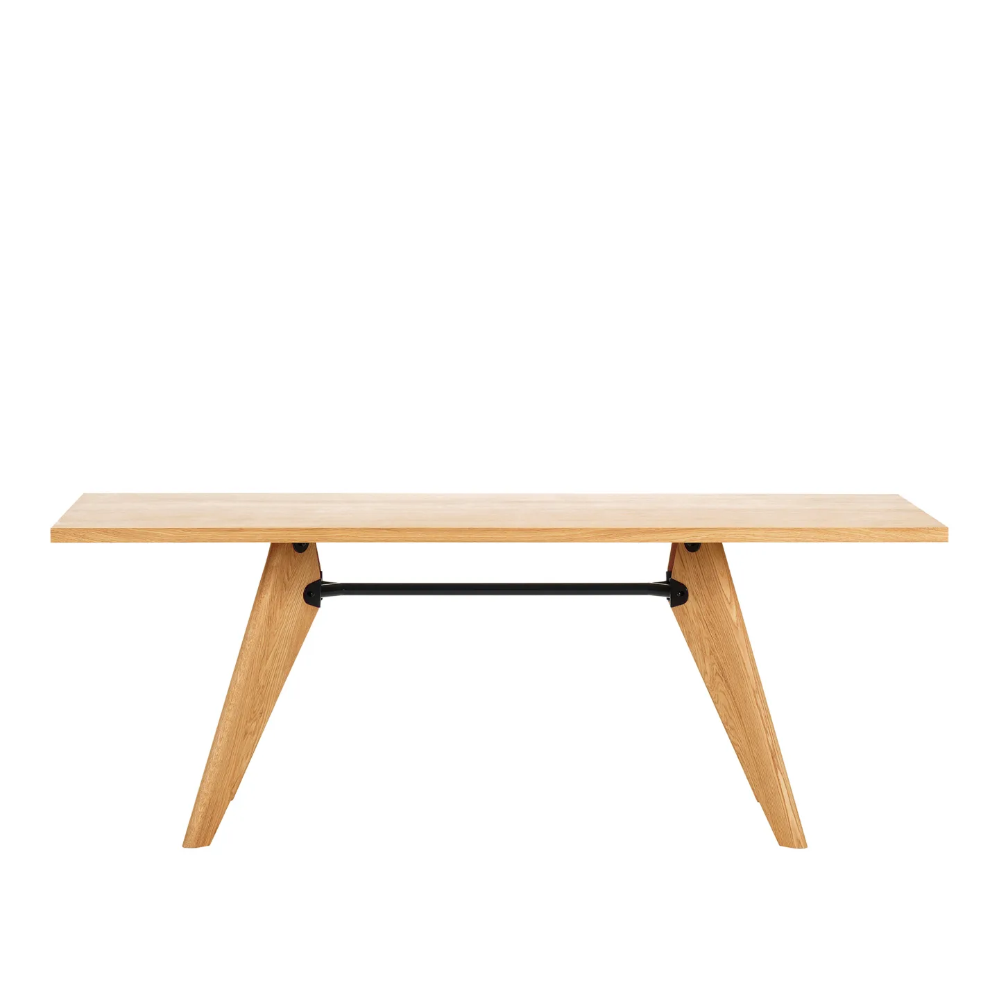 Vitra - Table S.A.M. Bois, Längd 200 cm, Valnöt - Matbord - Jean Prouvé - Brun - Trä