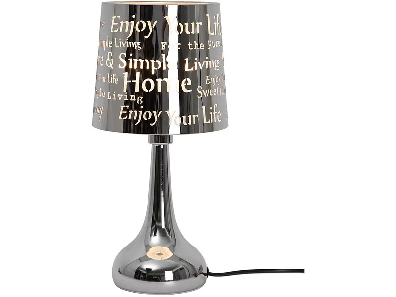 Tischlampe LED GARY 34cm 40W silberfarben