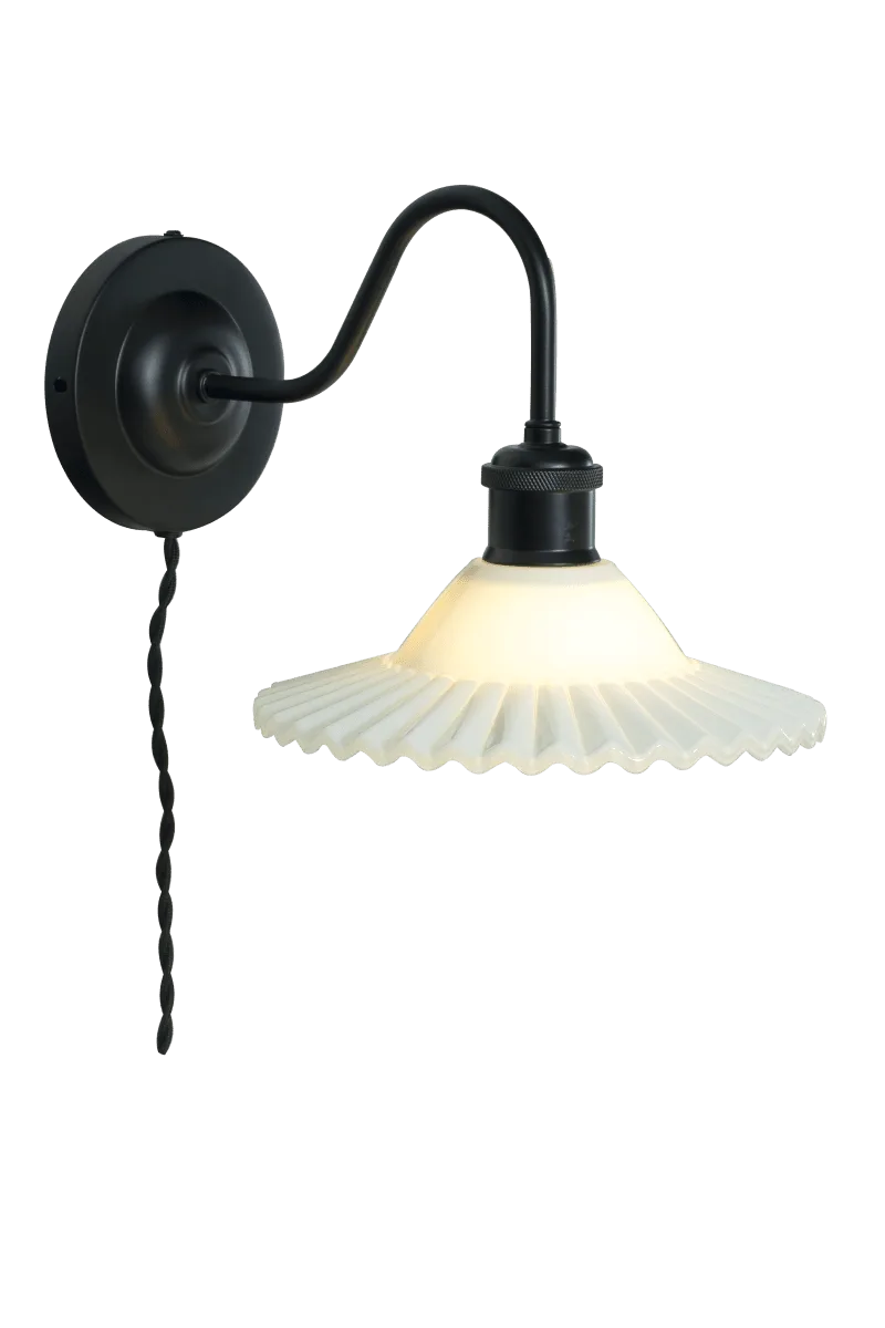 Aneta Lighting - Silvia 30cm - Vägglampa - Svart/Vit
