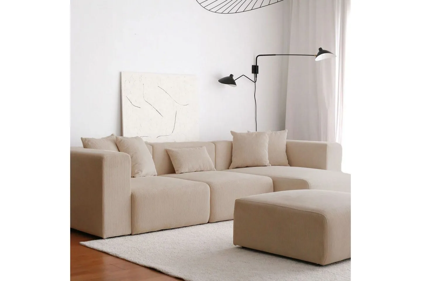 Yolo Soffa med Divan 6-sits - Beige