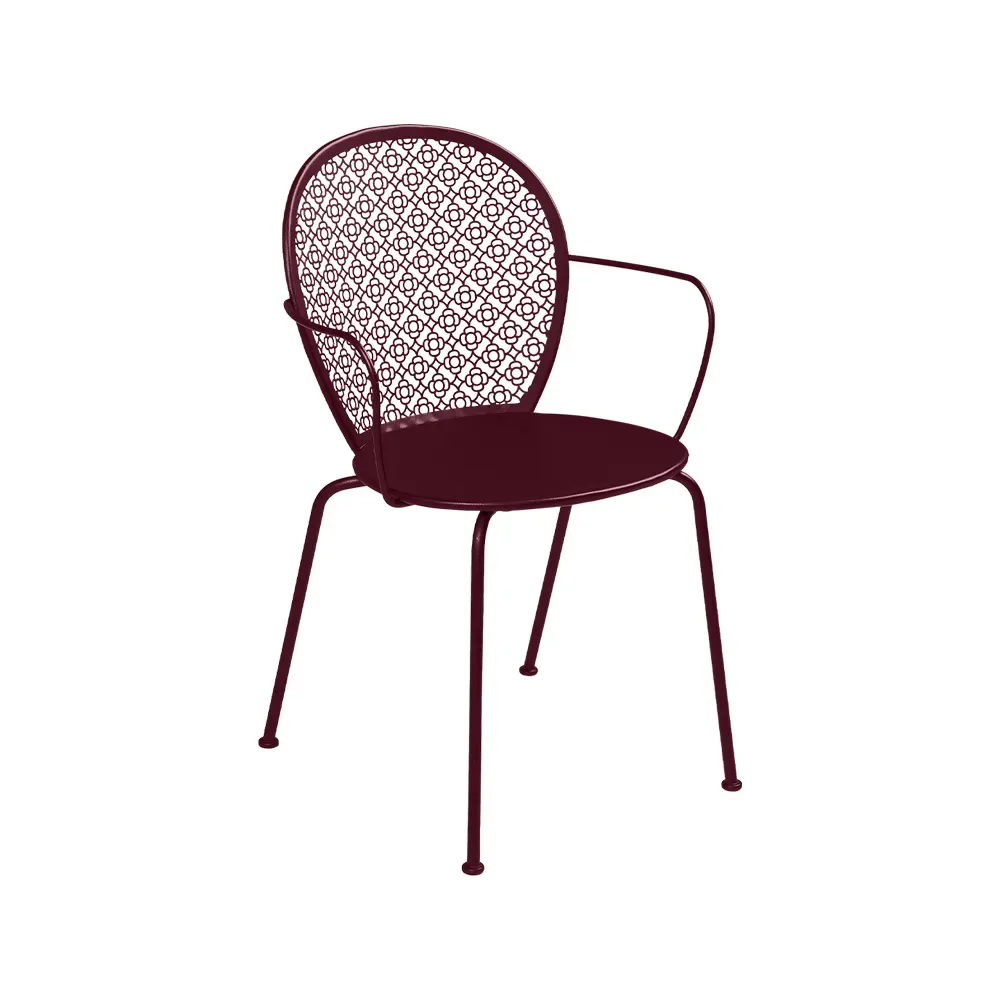 Fermob Lorette karmstol Black cherry (vinröd)