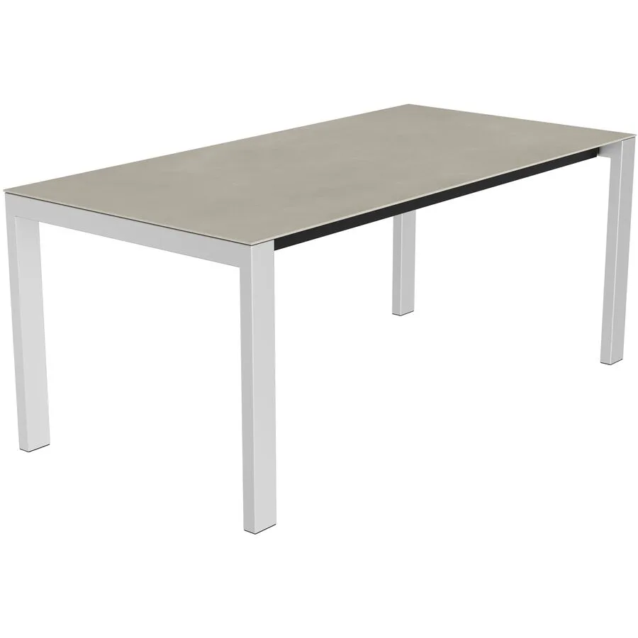 Gartentisch Panama Edelstahl gebürstet / Grigio Keramik/Edelstahl B 180 T 90 cm - Möbel Konfigurator: Traummöbel individuell zusammenstellen