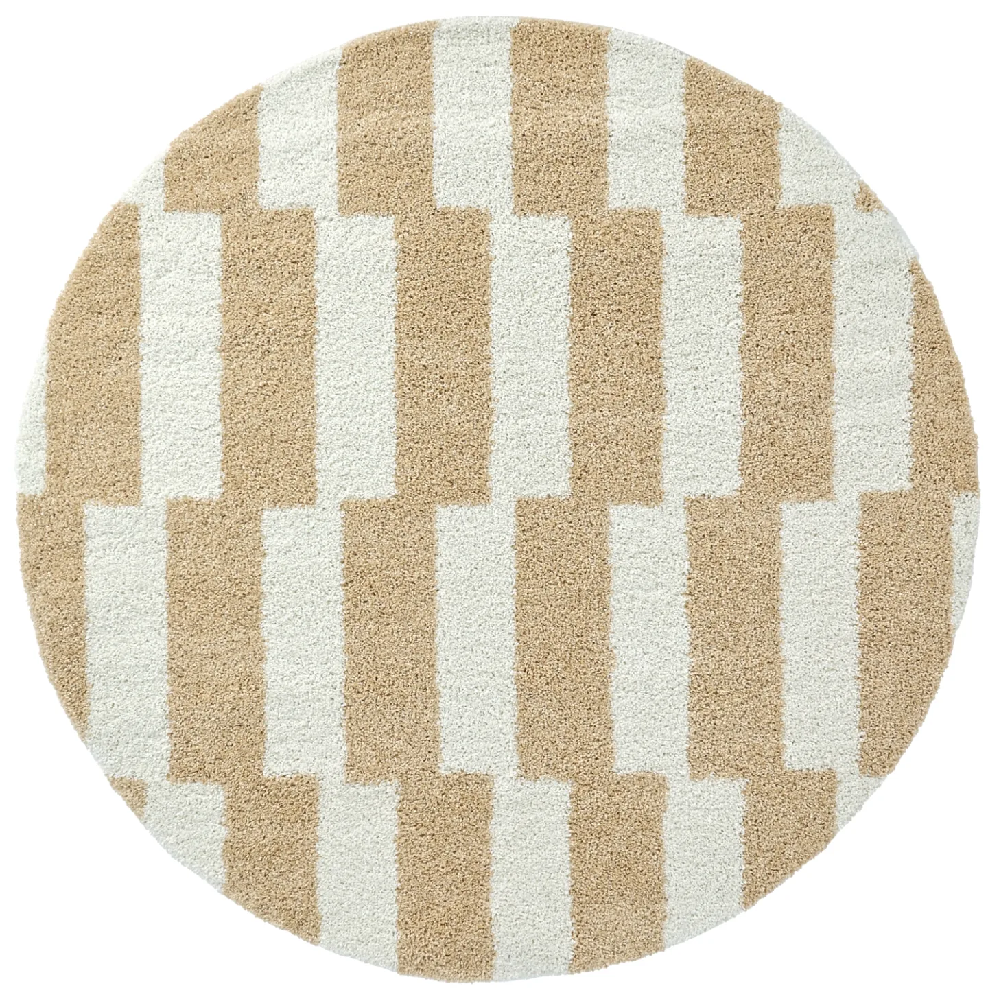 Runde tepper - Tamri (beige/hvit) (Størrelse: Ø 200 cm)