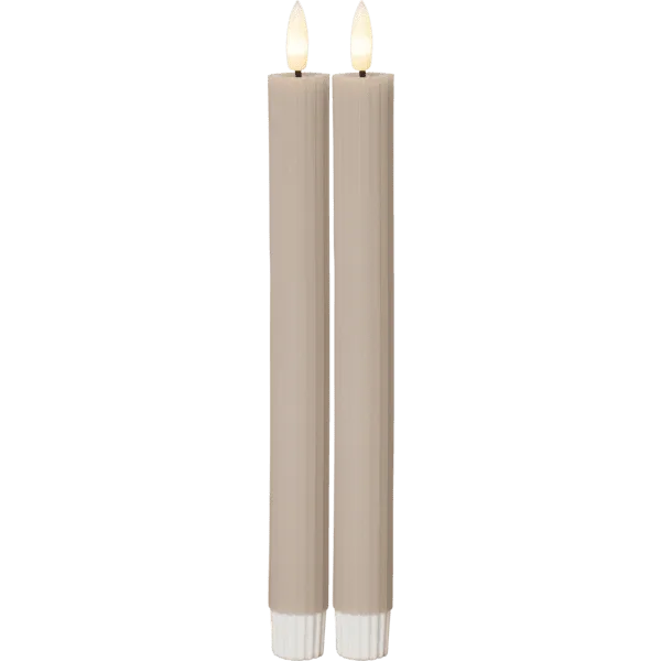 Star Trading - LED Antikljus Flamme Stripe - Batteriljus - Beige