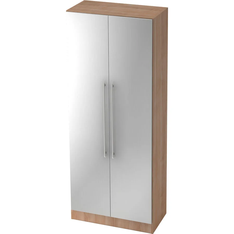 Aktenschrank Office Silber, Nussbaum Holzwerkstoff B 80 cm H 200.4 cm