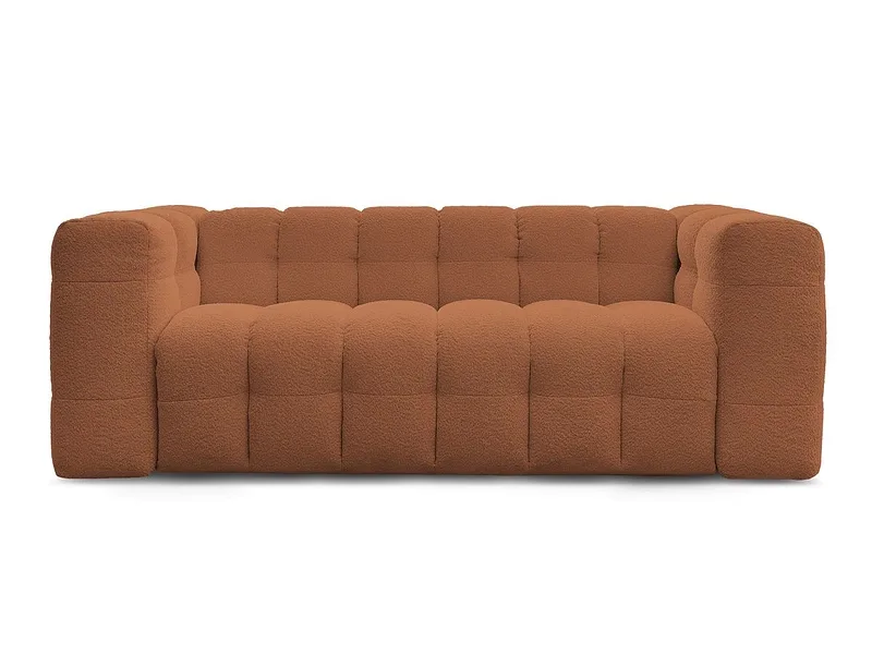 3er Sofa BOBOCHIC CLOUD Boucle-Stoff orange