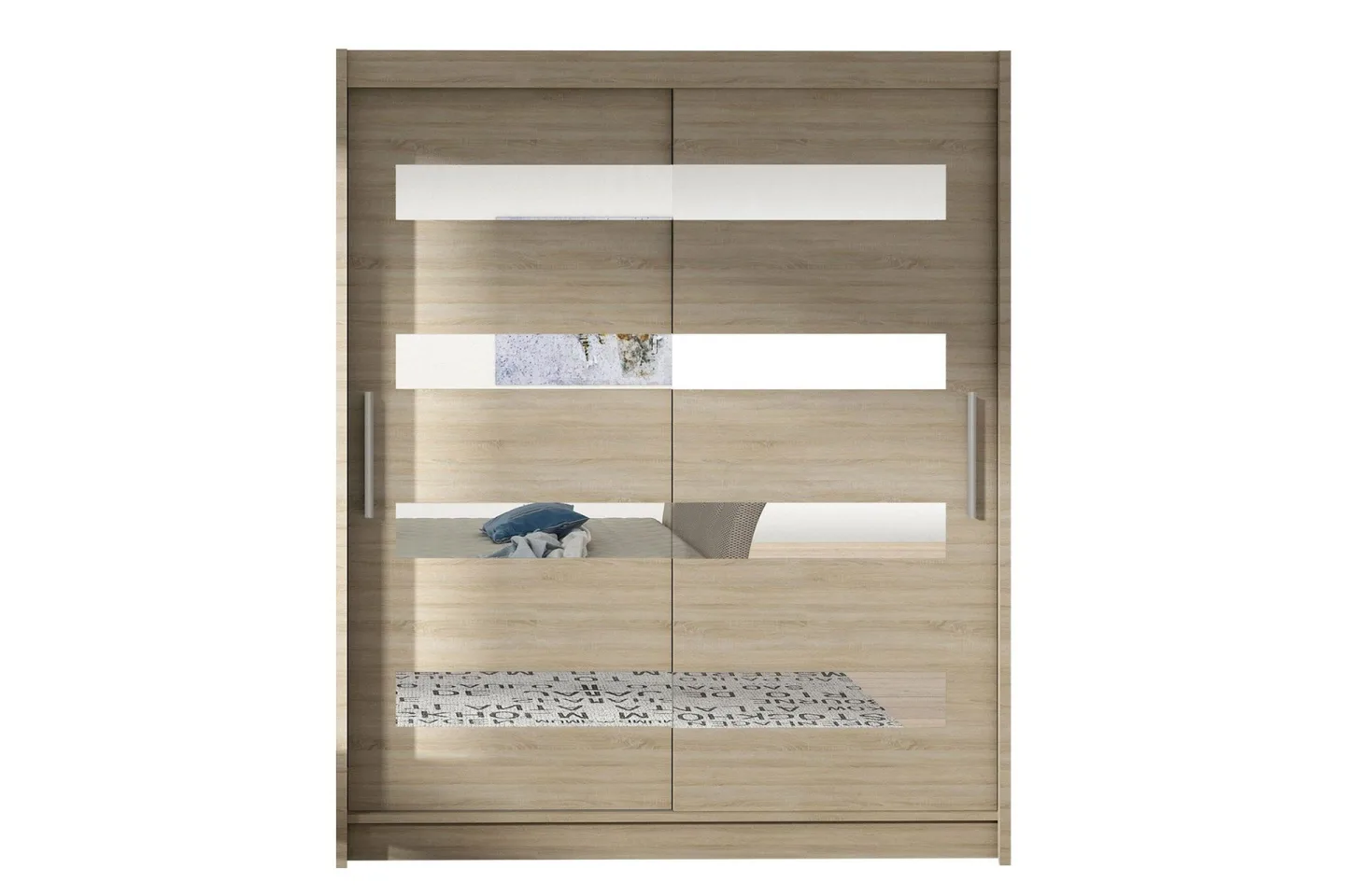 Leila Garderob med Spegel 150x200 cm - Beige
