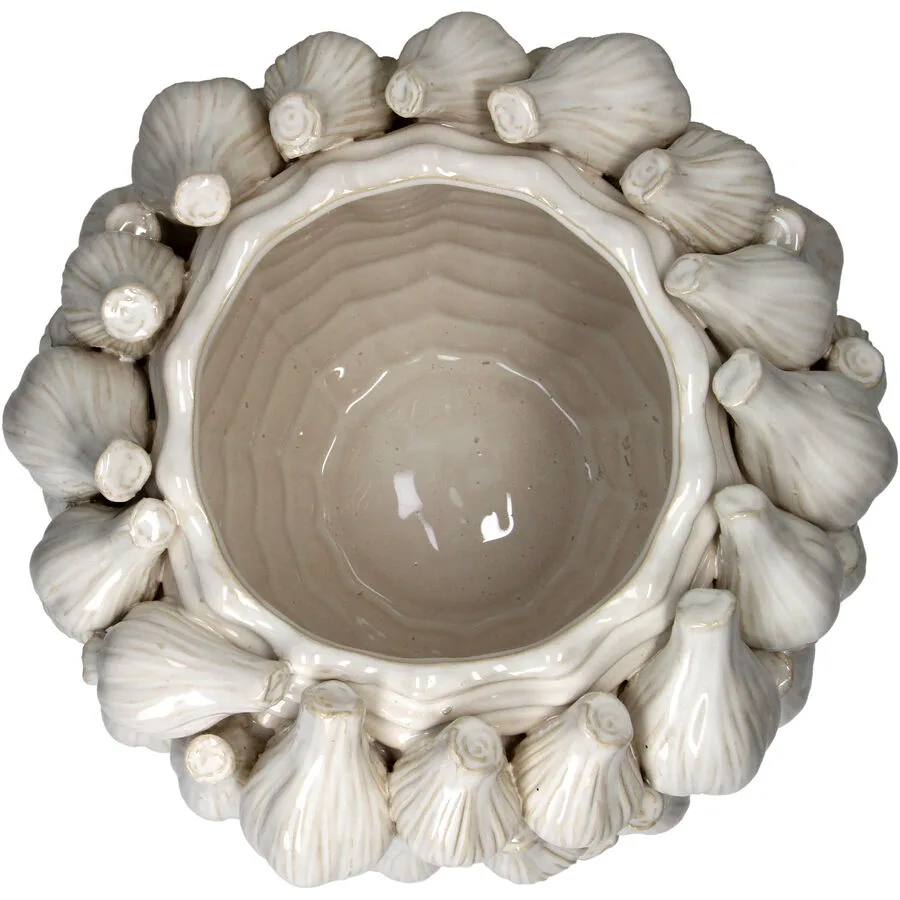Blumentopf Bloem Beige Steingut 22 cm - Farbe: elfenbein