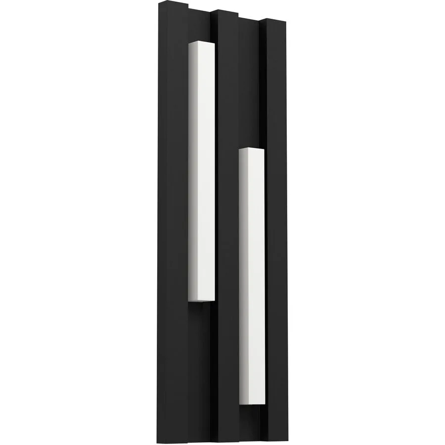 Eglo Wandlampe aussen Fandina Schwarz Stahl verzinkt 41.5 cm - LED - Lichtfarbe: Warmweiss - LED Energiesparlampen