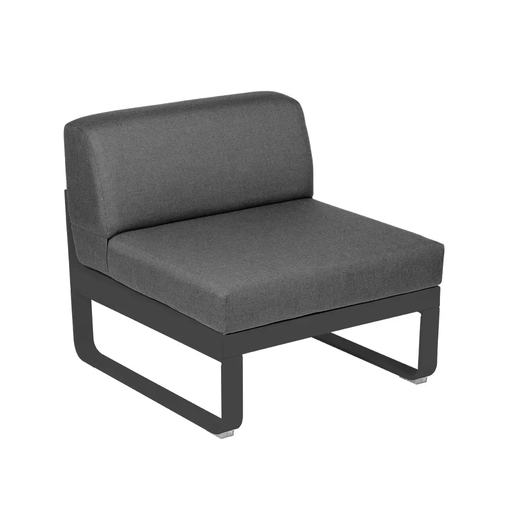 Fermob Bellevie Central modulsoffa Anthracite (grå), graphite grey dyna, 1-sits