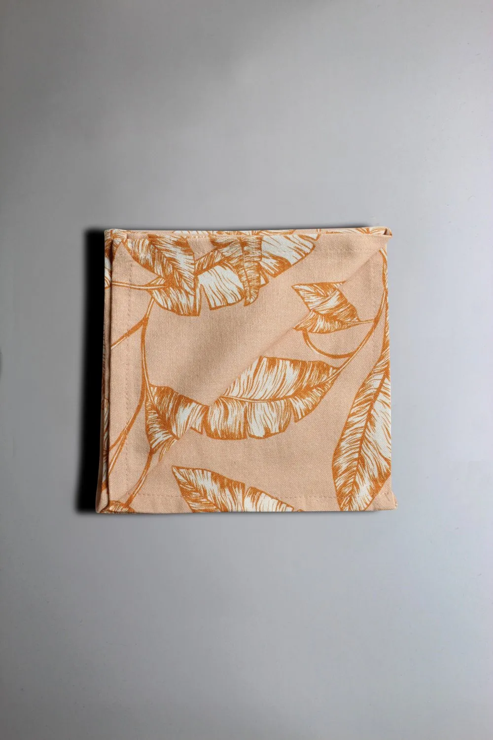 Servietter 4-pakning - Leaves (oransje) (Størrelse: 40 x 40 cm)