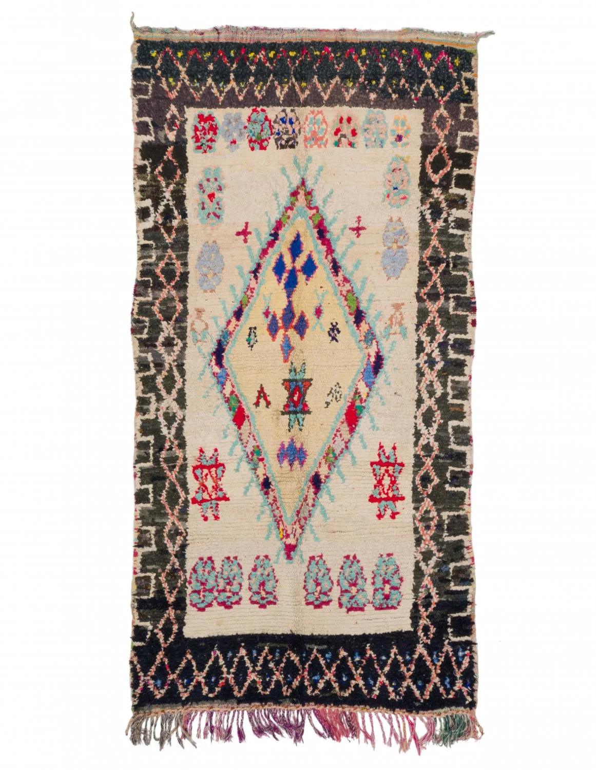 Marokkansk Boucherouite-teppe 270 x 130 cm (Størrelse: 270 x 130 cm)
