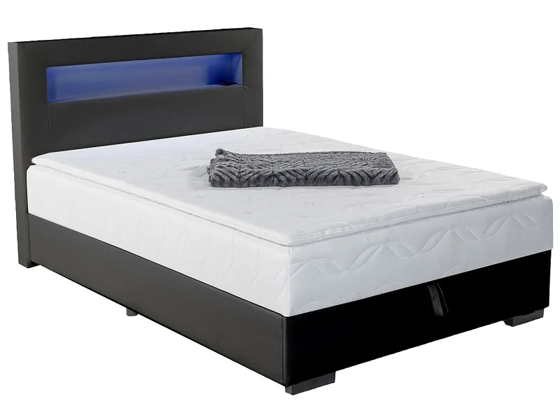 Kastenbett CRUSH schwarz 140x200cm flexibel