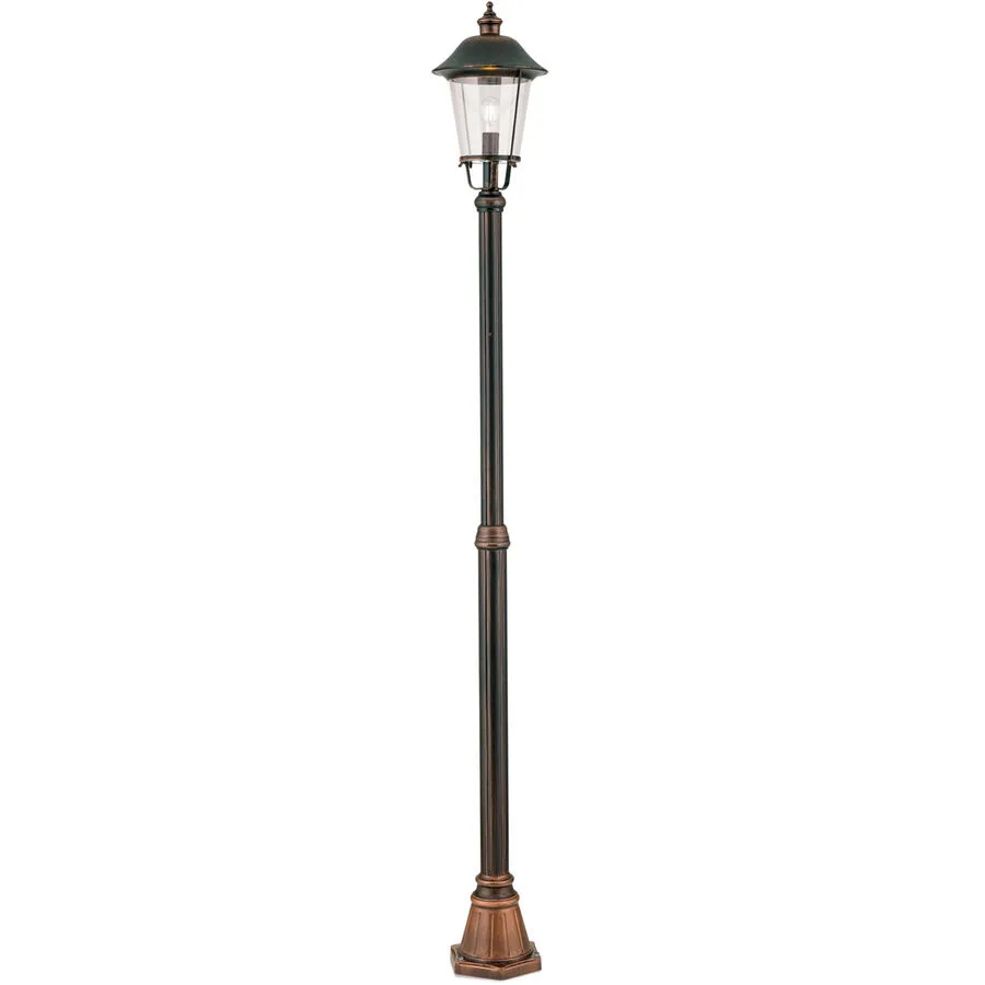 Stehlampe aussen Kenzo Kupfer/Schwarz 25 cm 25 cm - Farbe: schwarz/kupfer - Material: Siluminguss