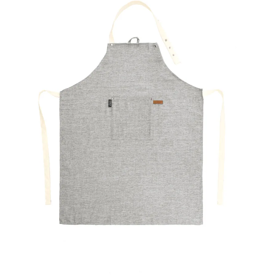 Küchenschürze Hercules grau Leinen/Polyester