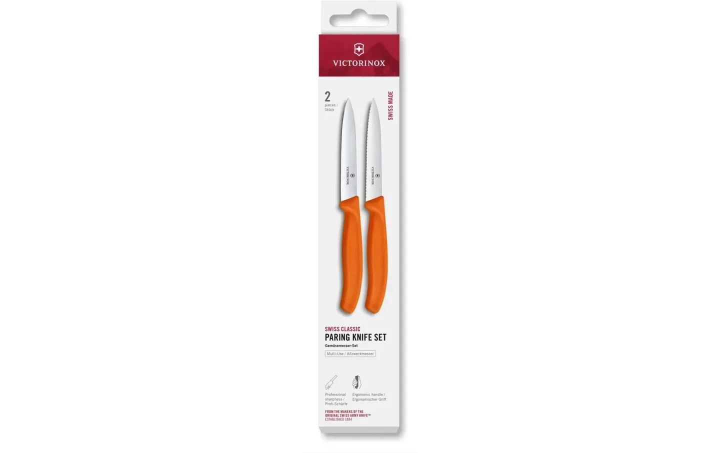 Alltron Messer-Set Swiss Classic, 10 cm, 2 Stück Von Victorinox Orange | Schubiger Möbel
