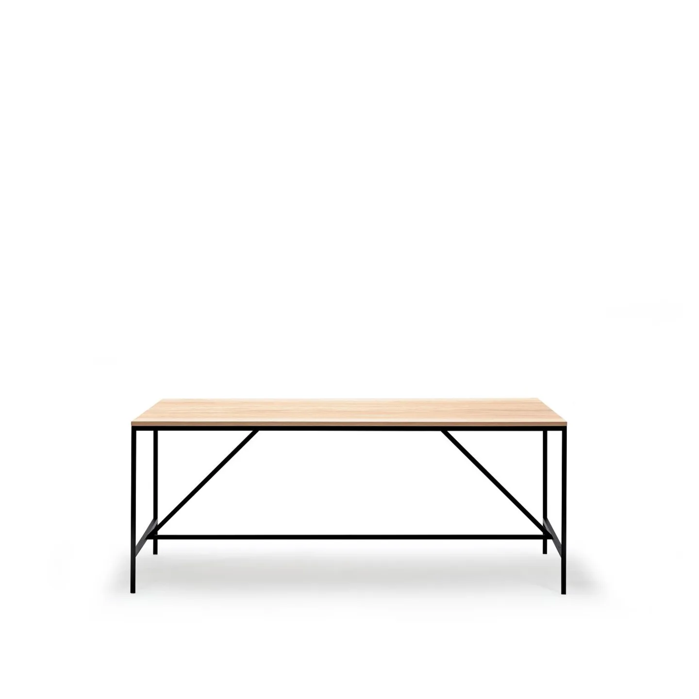 Karakter - Cache Dining Table 180 cm, Oak/Black - Matbord - Paul McCobb - Träfärgad,Svart - Metall/Trä