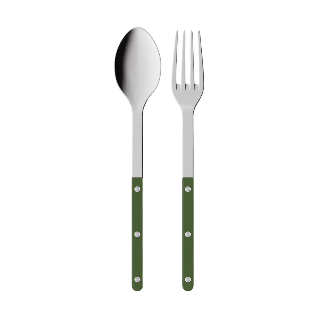 SABRE Paris Bistrot solides Servierbesteck 2-teilig Green