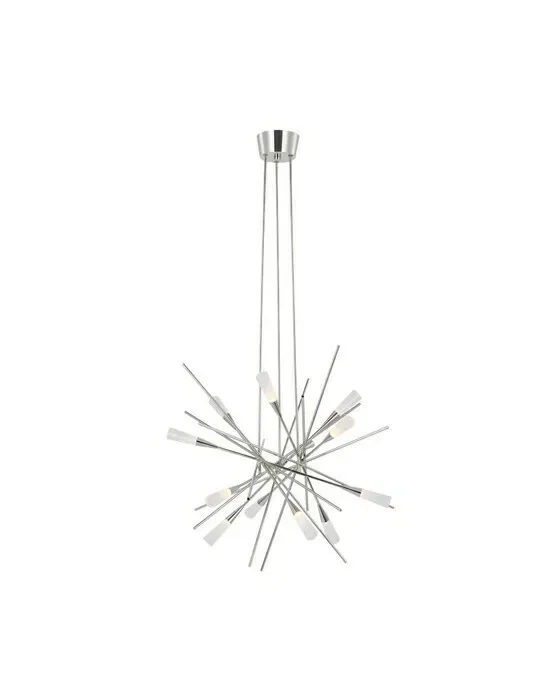 Stellar Chandelier Polished Nickel Medium