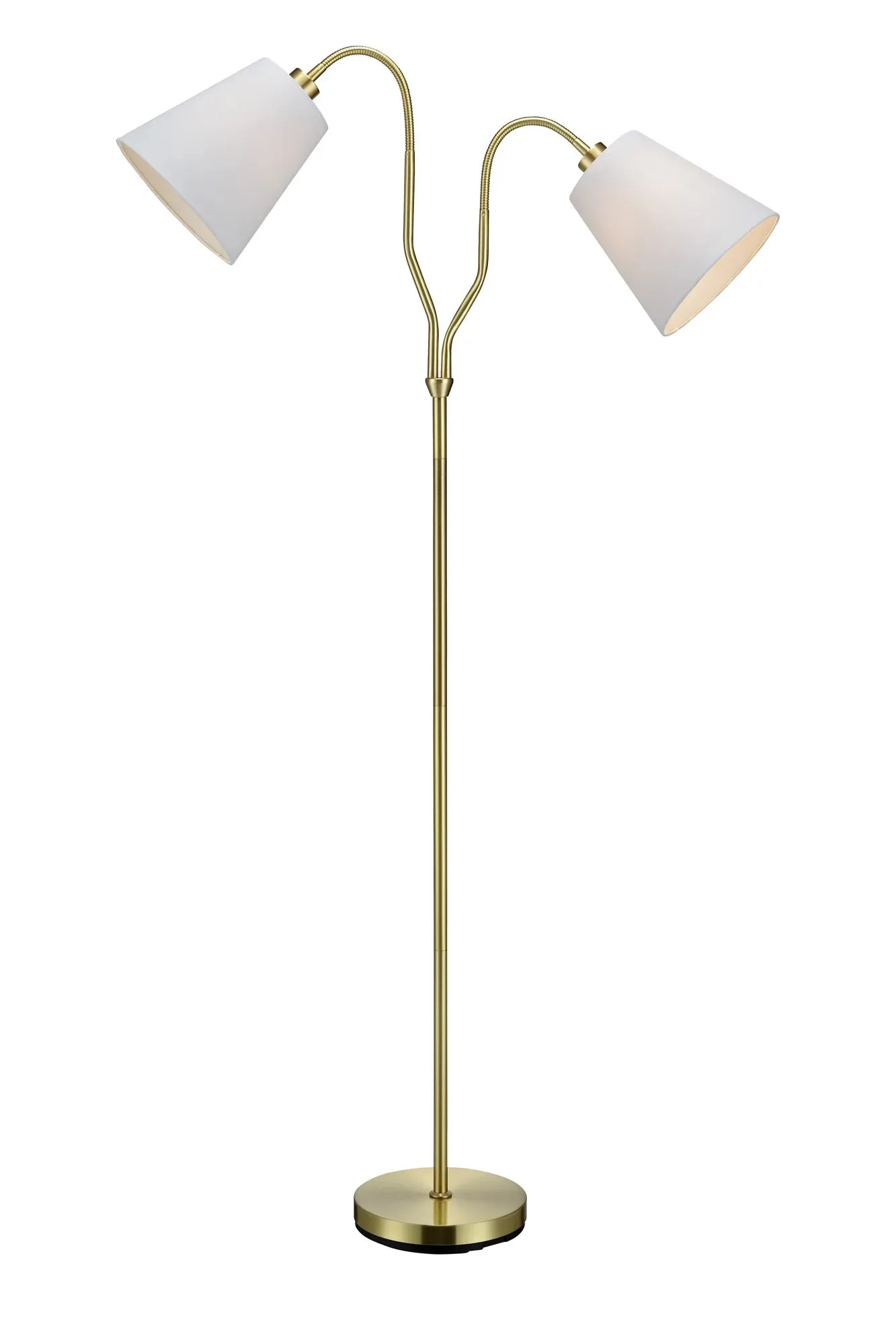 Modena Stehlampe Messing/Weiß