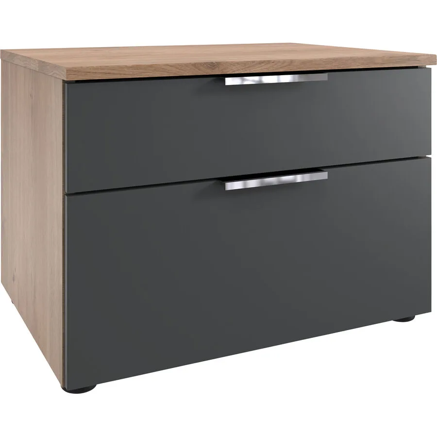 Kommode Sanko Plankeneiche/graphit Holzwerkstoff B 54 H 39 cm