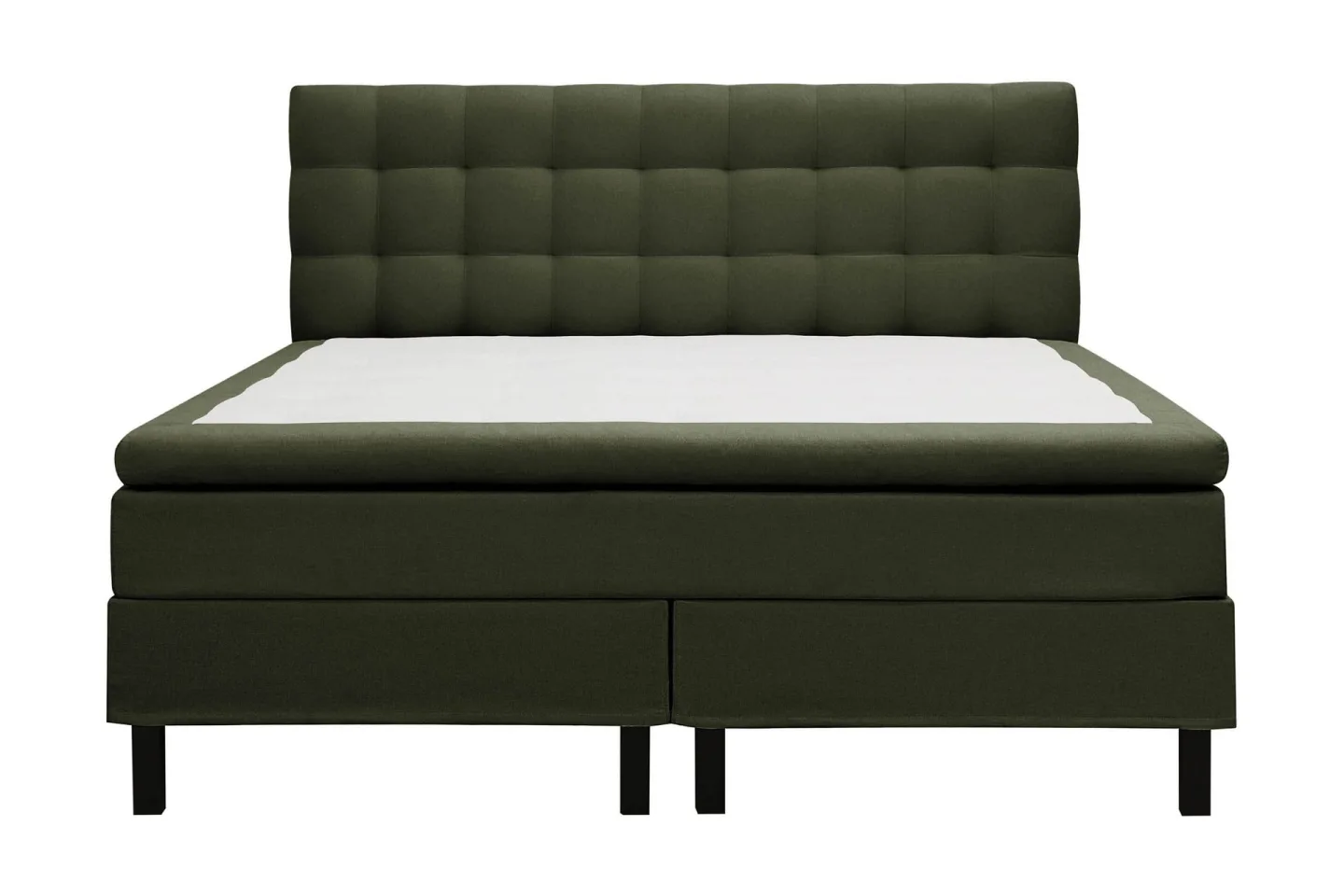 HVILA Classic Komplett Sängpaket 180x200 cm Kontinentalsäng med rutad sänggavel - Grön