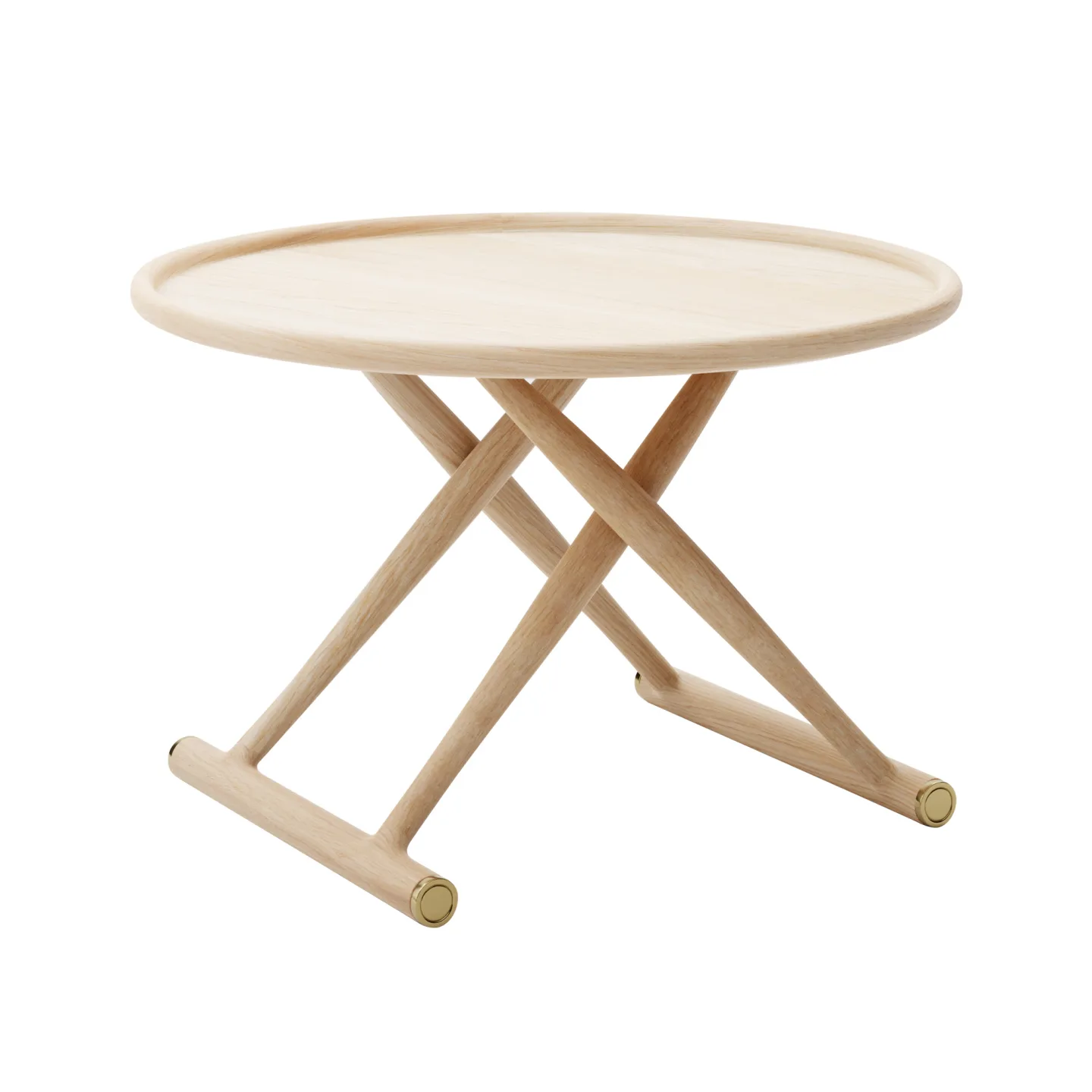 Carl Hansen - ML10097 - Egyptiska Bordet, Vitoljad Ek, Ø 85 cm - Sidobord - Mogens Lassen - Träfärgad - Trä