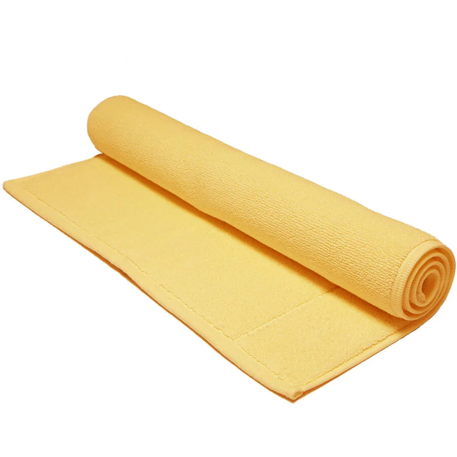 Living Home Badteppich Softfeel Yellow Baumwolle 50 x 80 cm Rechteckig