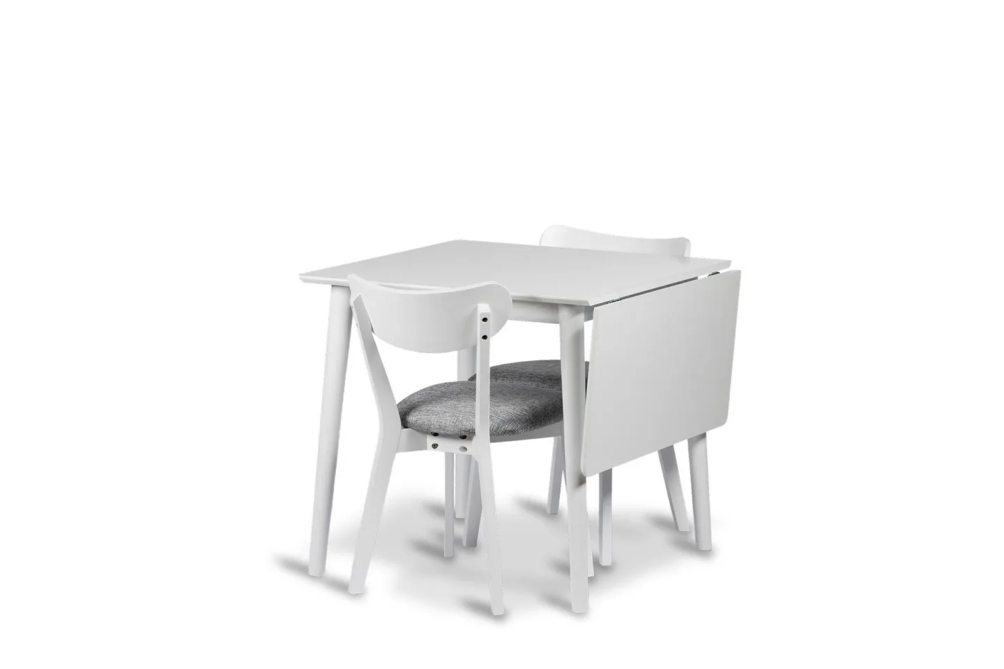 Åland Matgrupp 80-120 cm med 2 st Åland Stolar - Vit