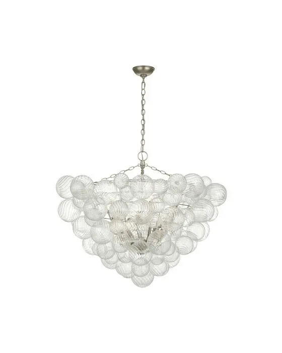 Talia 46" Chandelier Burnished Silver Leaf