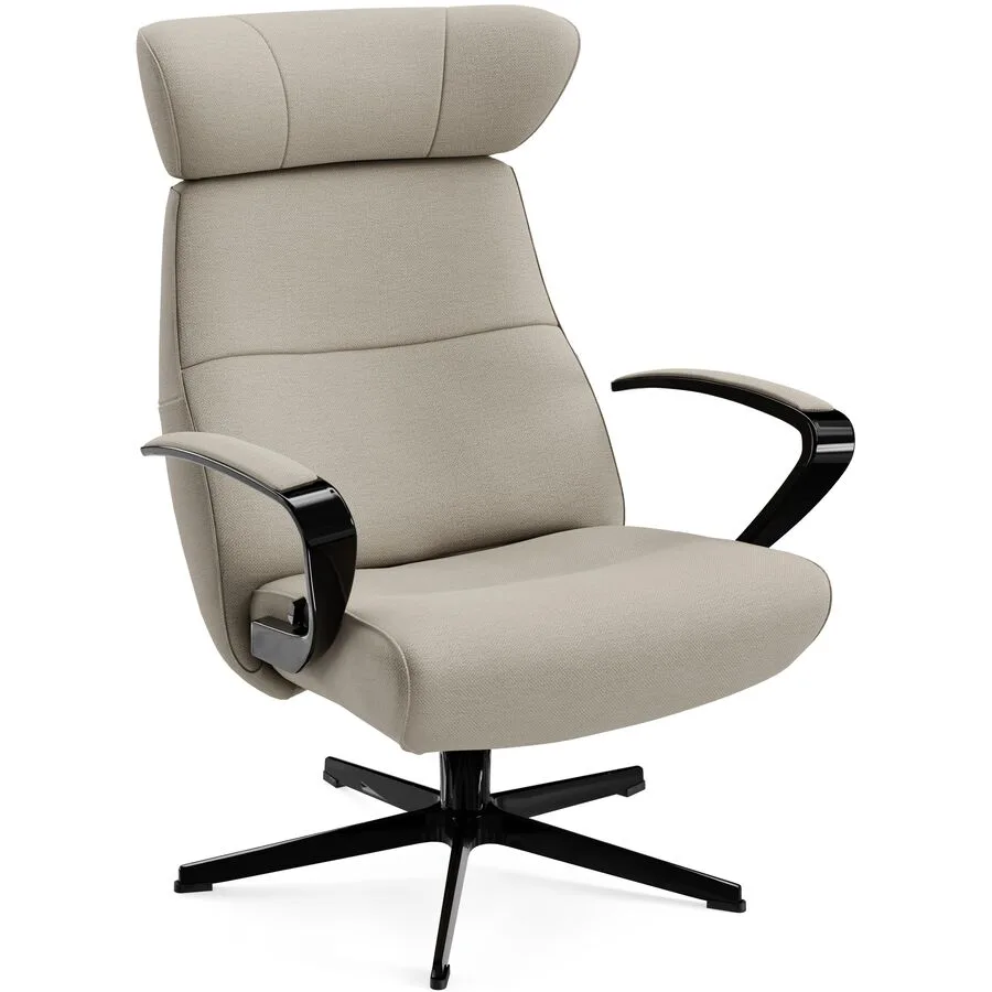 Conform Sessel Enno Beige, Schwarz Stoff, Aluminium T 163 B 81 H 99 cm - Möbel Konfigurator: Traummöbel individuell zusammenstellen