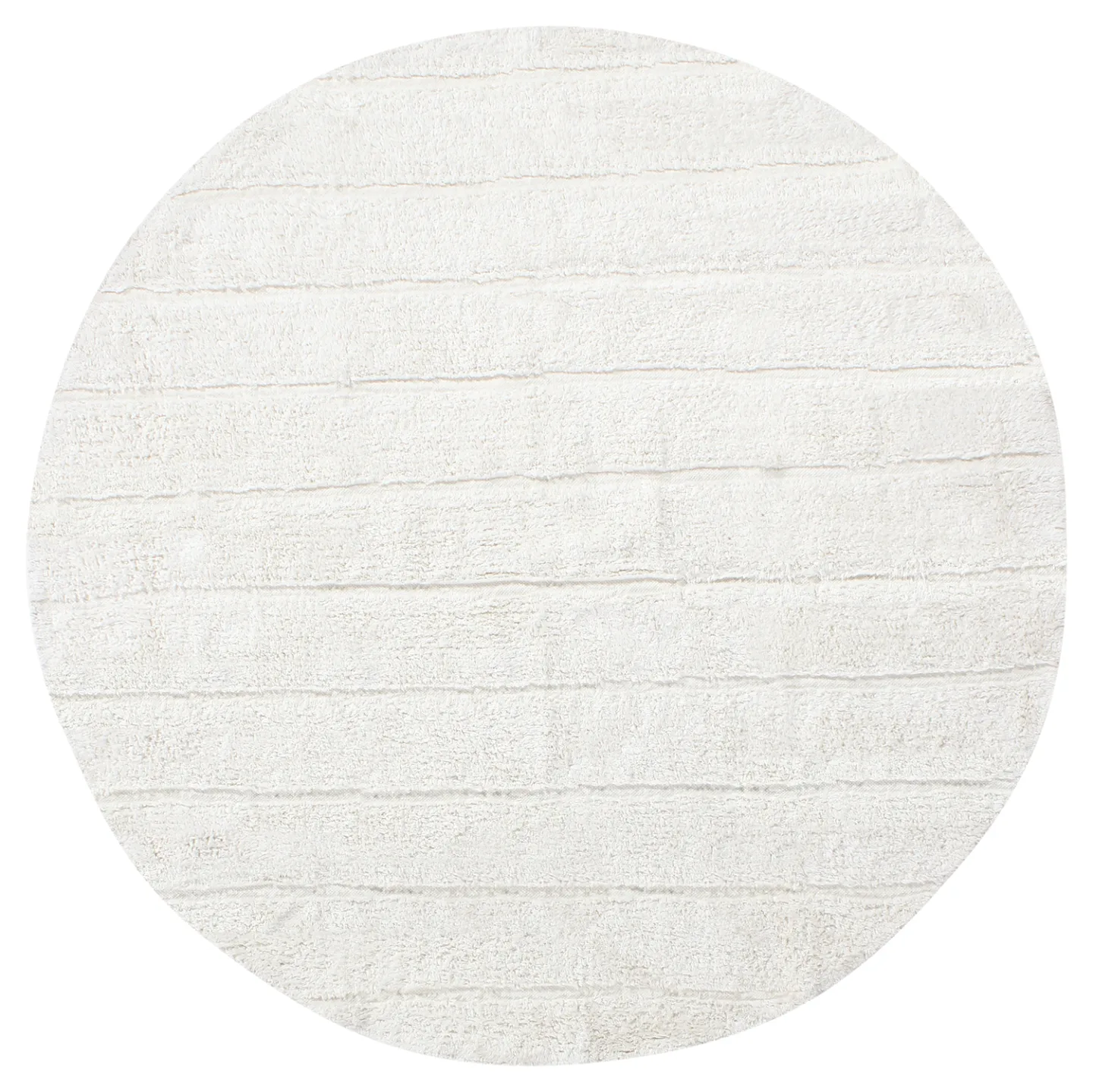 Runde tepper - Willow Natural Cotton Shaggy (offwhite) (Størrelse: Ø 200 cm)