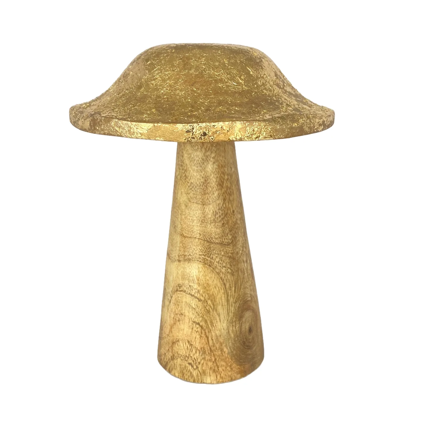 Decofinder Figur Pilz, Natur Gold H: 12 cm | Schubiger Möbel