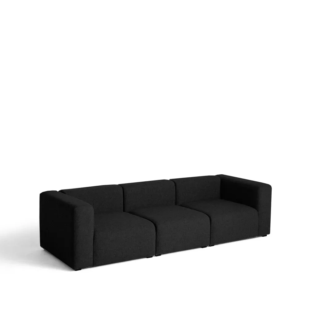 HAY Mags 3-sits soffa tyg Hallingdal 65 190 svart