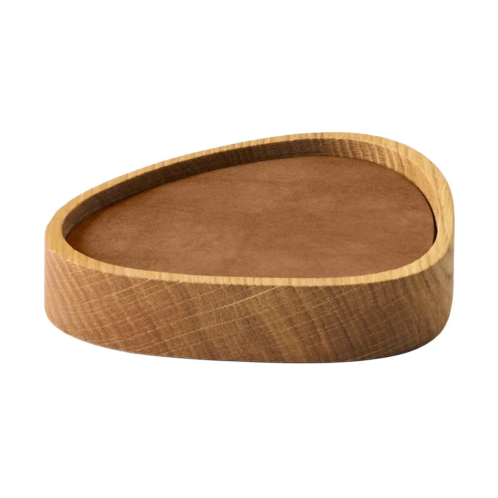 LIND DNA Wood Box Glasuntersetzer Set Nature-oak, curve, S, Nupo nature, 9-teilig