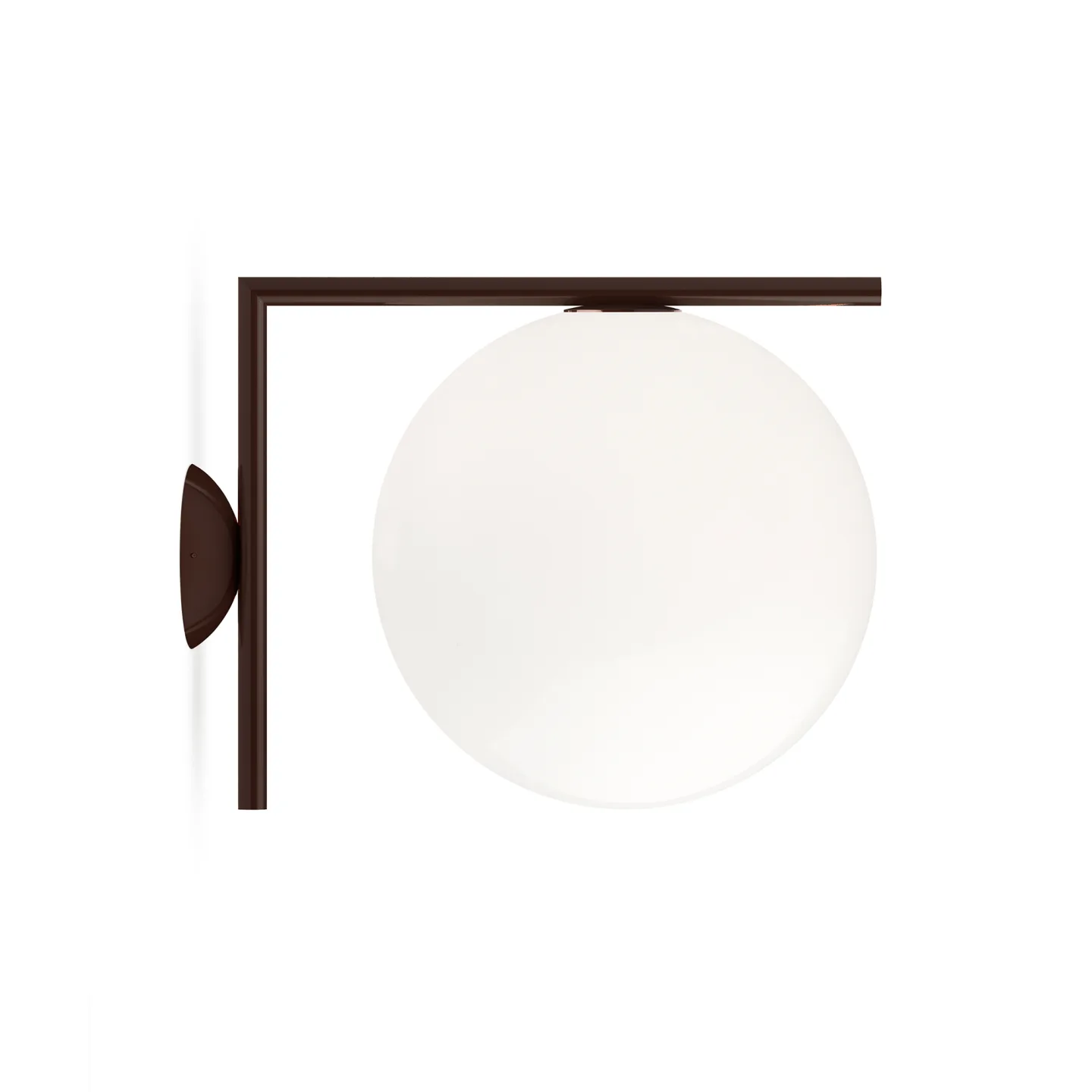 Flos - IC Lights Ceiling/Wall 2 Outdoor/Indoor Deep Brown, Deep Brown - Vägglampor utomhus - Michael Anastassiades - Brun - Glas/Metall