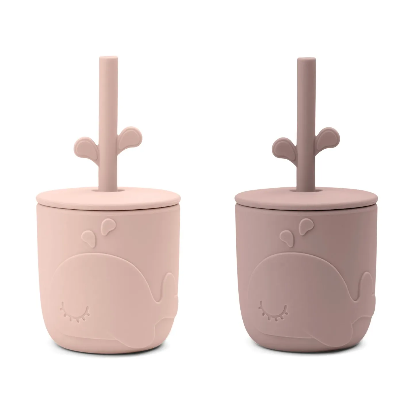 Done by deer Wally Becher mit Peekaboo-Strohhalm 2er-Pack Powder