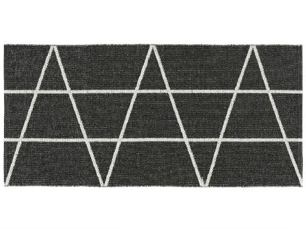 Kunststoffteppiche - Der Horred-Teppich Viggen (schwarz) (Größe: 70 x 150 cm)